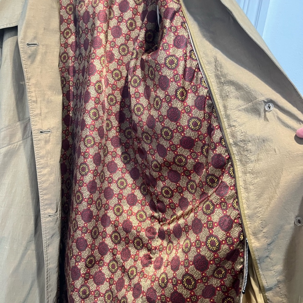 London Fog Vintage Golden Tan Thinsulate Quilted Lined Trench Coat Sz. 10 - Picture 5 of 10